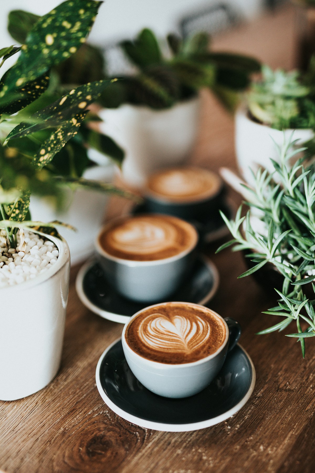 Coffee served at a table